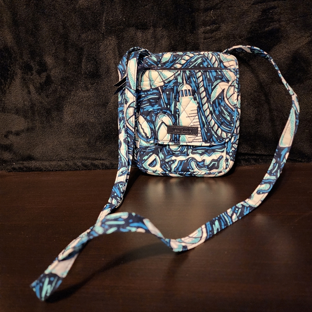 Vera Bradley RFID Mini Hipster Crossbody in the Shore Enough pattern.